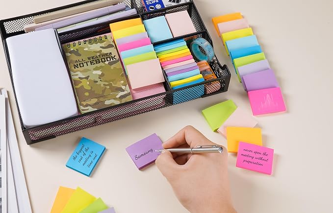 Mini Sticky Notes 1.5x2 in, 9 Colors Bright Strong Adhesive Post, Suitable - Image 7