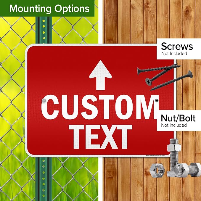 Custom Arrow, Custom Directional Sign, Up Arrow, 18x24 Inches, 3M EGP Reflective - Image 5