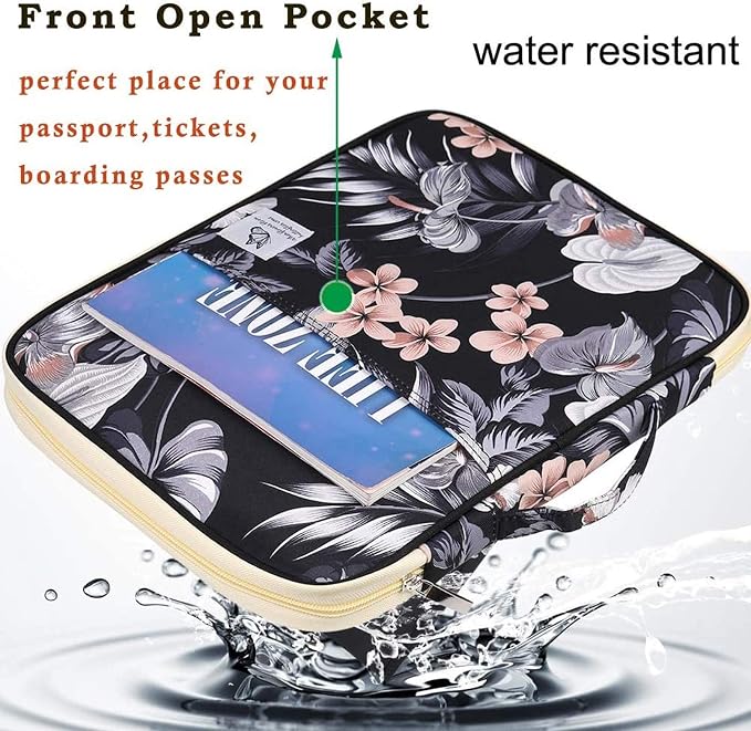 JAKAGO A4 Travel Portfolio Multifunctional Document Organizer Zippered Case - Image 4