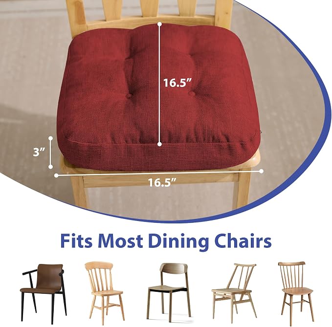 IASEAHK Chair Cushions for Dining Chairs, Dining Chair Cushions, Tufted Indoor - Image 3