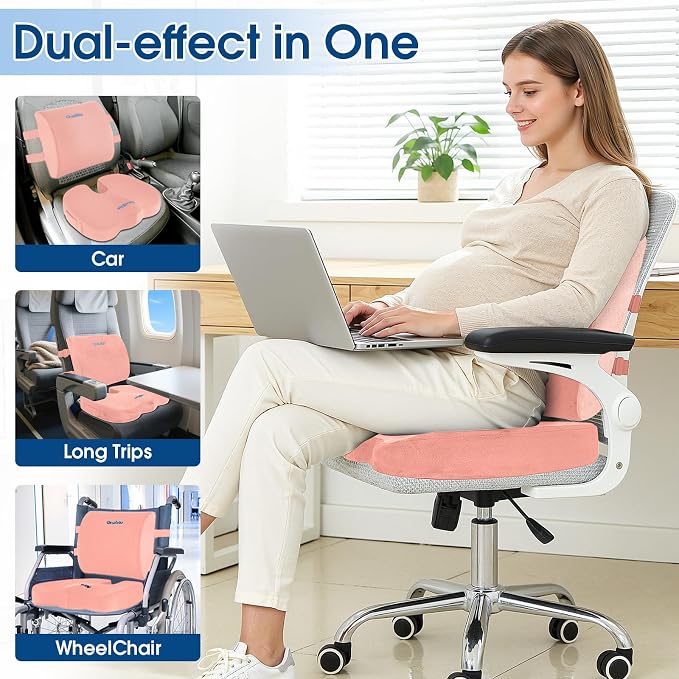 CloudBliss Lumbar Support Pillow & Seat Cushion Set - Image 7