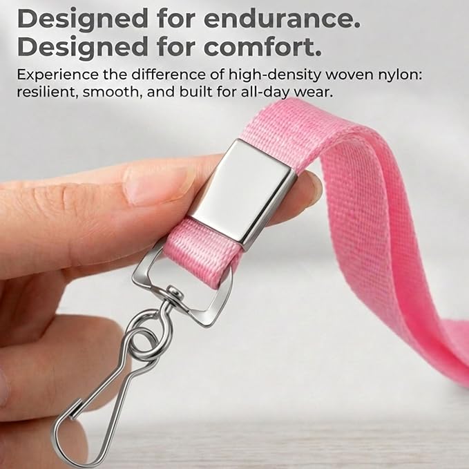 LOCONHA 50 Pack Pink lanyards Lanyards - Image 5