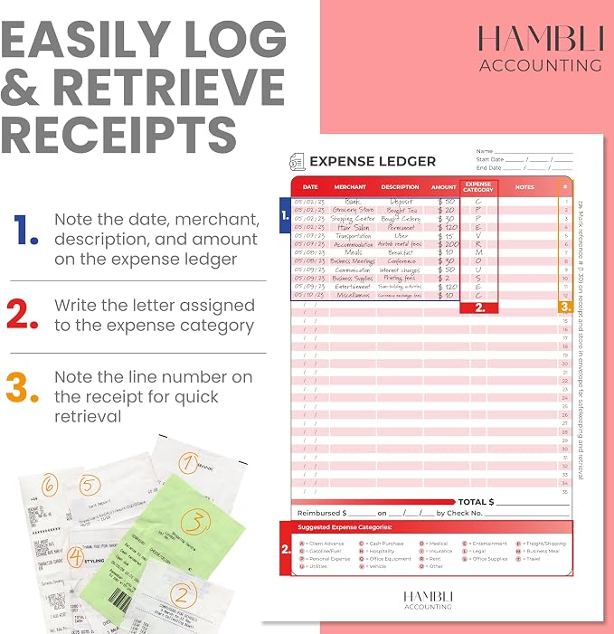 Extra Large Receipt Envelope & Receipts Organizer - Image 3