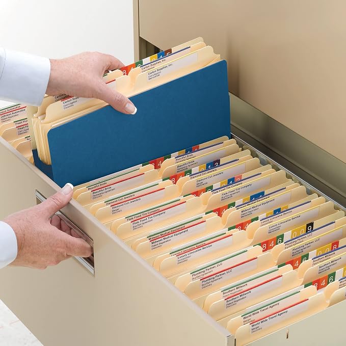 Smead File Pocket, Straight-Cut Tab, 5-1/4" Expansion, Letter Size, 5 per Pack - Image 2