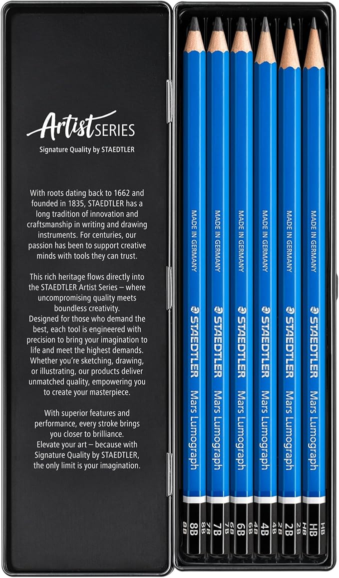 Staedtler Lumograph Graphite Drawing and Sketching Pencils 100G6 - Image 2