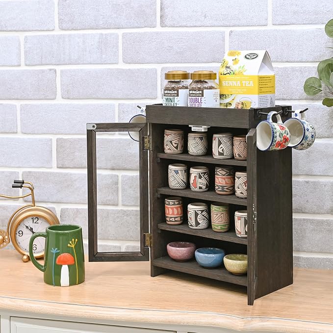 Ikee Design Small Wooden Countertop Storage Cabinet - Image 6