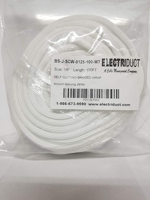 Electriduct 1/8" Hook Self Closing Sleeve Braid Wrap Around Sleeving Flame by Electriduct