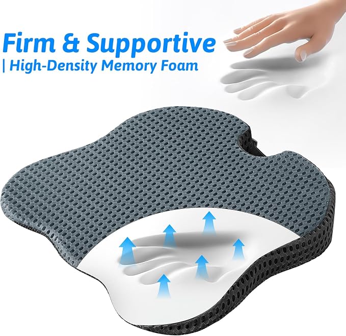 Wedge Car Seat Cushion for Better Visibility & Sciatica Pain Relief - Image 4