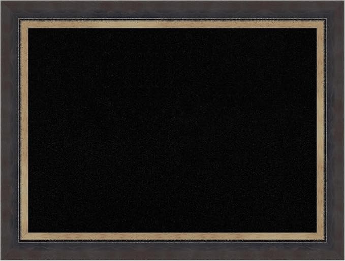Amanti Art Black Cork Board for Wall, 25x33 Vision Board with Black Wood Frame, Medium Corkboard Office Decor for Home Organization, Casual Corkboard Pinboard to Display Items for Home Organization-DeskLoop Office