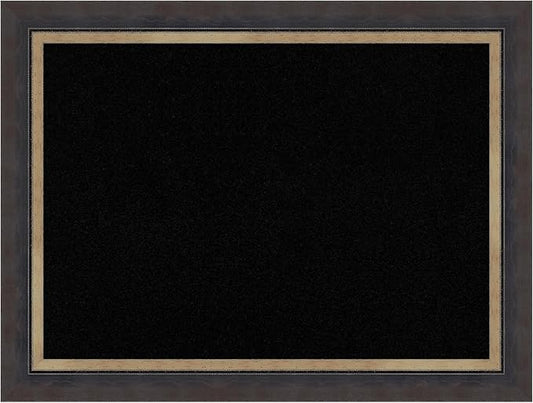 Amanti Art Black Cork Board for Wall, 25x33 Vision Board with Black Wood Frame, Medium Corkboard Office Decor for Home Organization, Casual Corkboard Pinboard to Display Items for Home Organization-DeskLoop Office