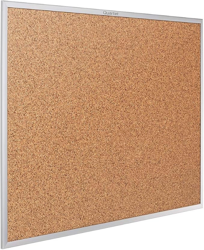Quartet Cork Board, Bulletin Board, 8' x 4' Corkboard, Aluminum Frame (2308),Silver-DeskLoop Office