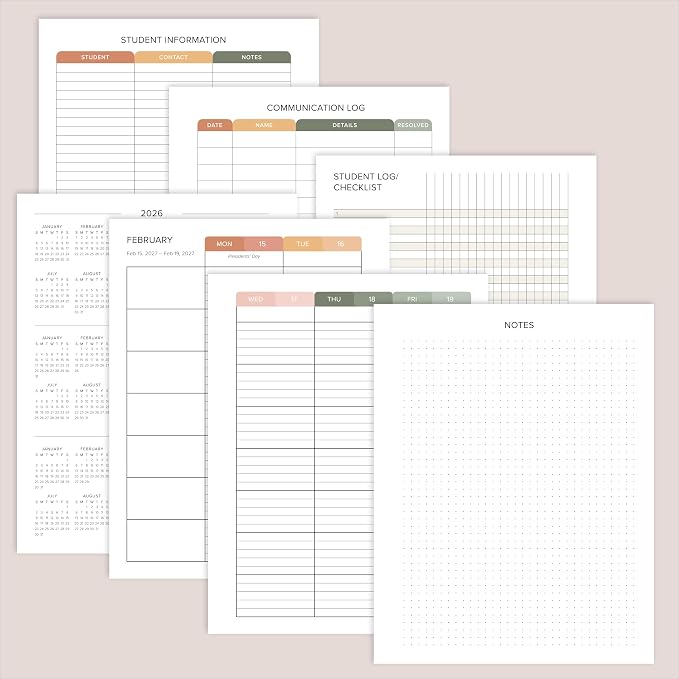 Aesthetic Teacher Planner For The 2026-2027 Academic School Year - Image 8