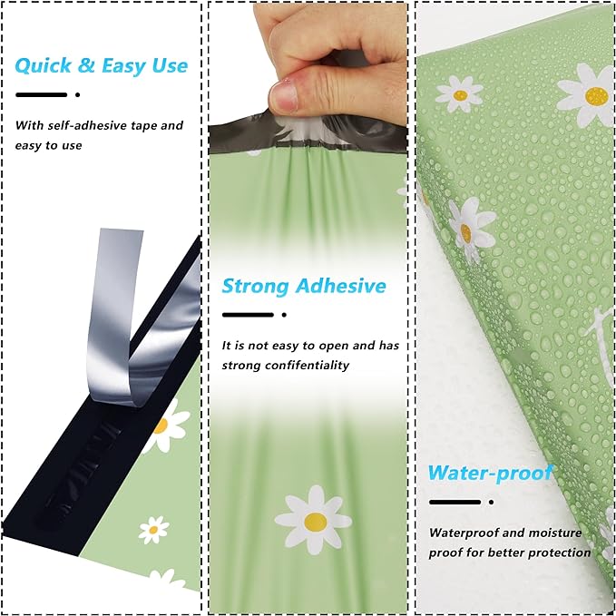Thank You Poly Mailer 14.5x19 Inch 50 Pcs, Waterproof and Tear-Resistant - Image 3