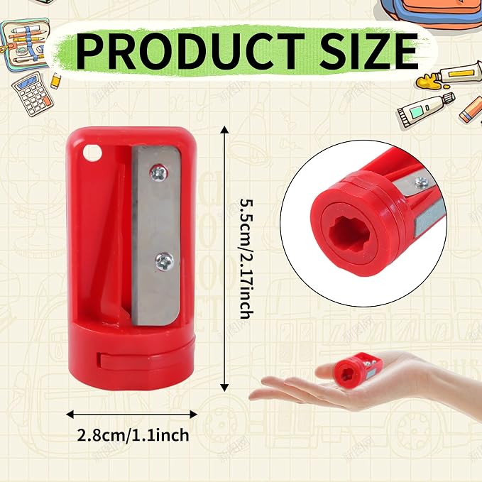 4 Pack Carpenter Pencil Sharpener Portable Manual Pencil Sharpener Cutter - Image 2