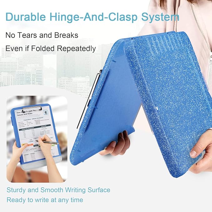 Glitter Clipboard with Storage, Storage Clipboard with Pen Holder, A4 Binder - Image 6