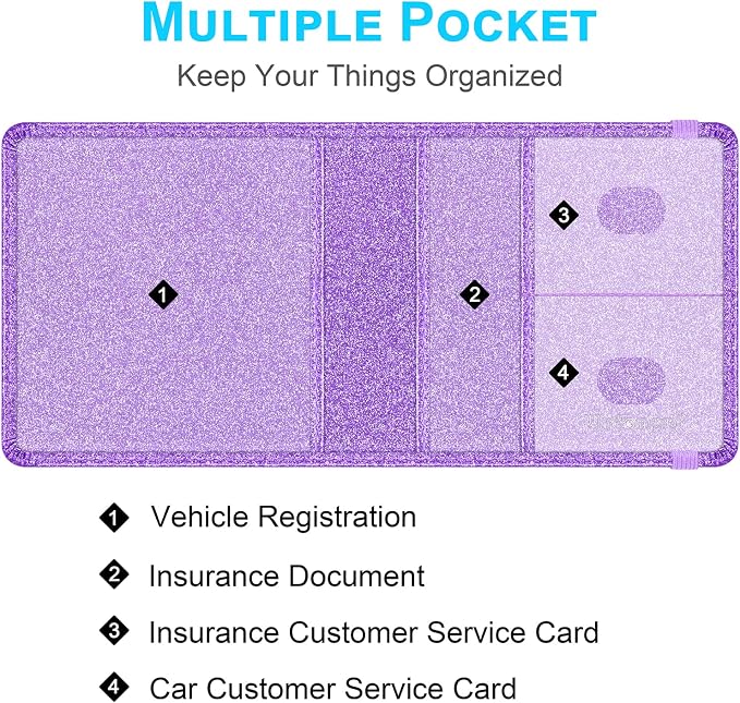 Wisdompro Small Car Registration and Insurance Documents Holder - Image 2