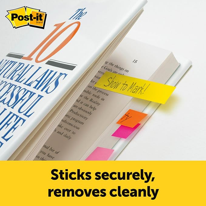 Post-it Page Markers, 1/2 x 2-Inches, 50-Markers/Pad, 10-Pads/Pack - Image 4