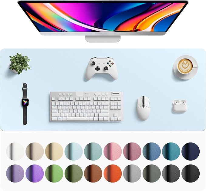 Aothia Faux Leather Desk Mat by AothiaSimpleNaturalUnique
