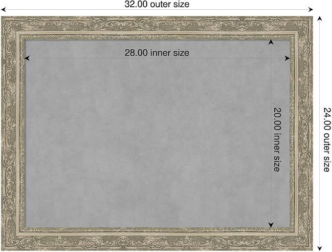 Amanti Art Silver Framed Magnetic Board 24x32 Medium Vision Board - Image 2