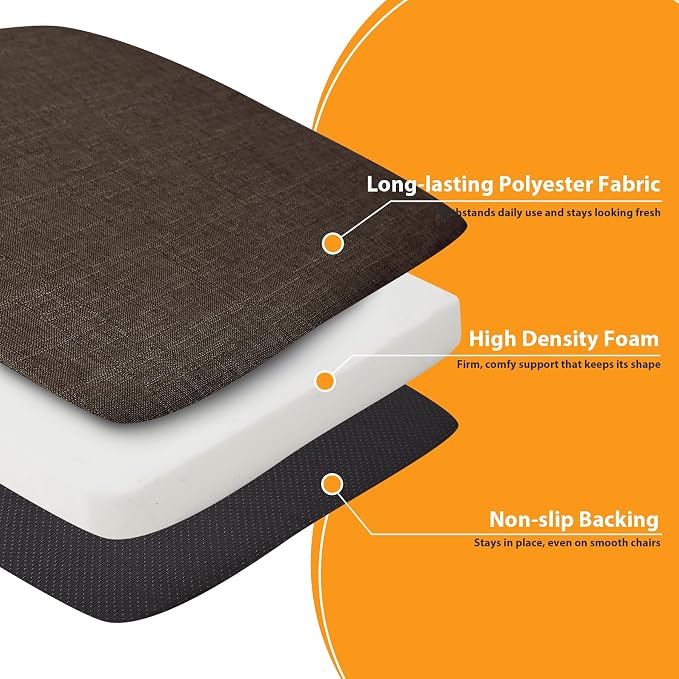 Ruqmuis Chair Cushions for Dining Chairs, D-Shaped Chair Pads - Image 4