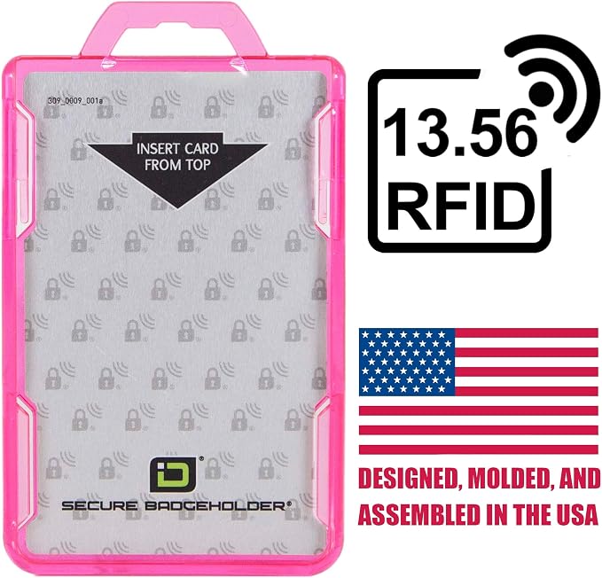 ID Stronghold - RFID Blocking Secure Badge Holder - Duolite 2 Card ID Holder - - Image 6