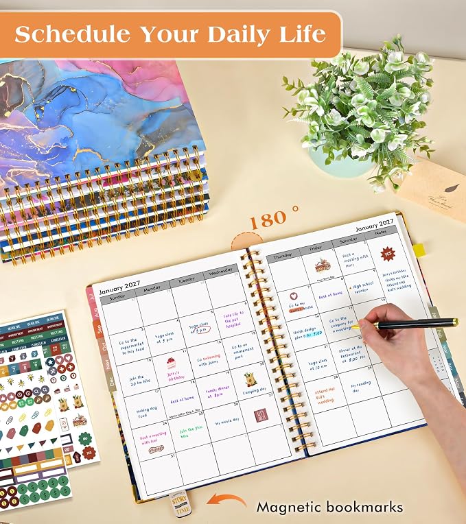 Academic Planner 2026-2027, Hardcover Weekly and Monthly Calendar Planner from - Image 7