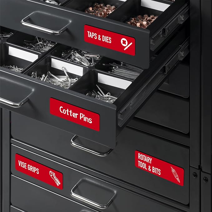 90 PCS Magnetic Toolbox Labels, 82 Pre-Printed & 8 Blanks Large Size Tool Chest - Image 7