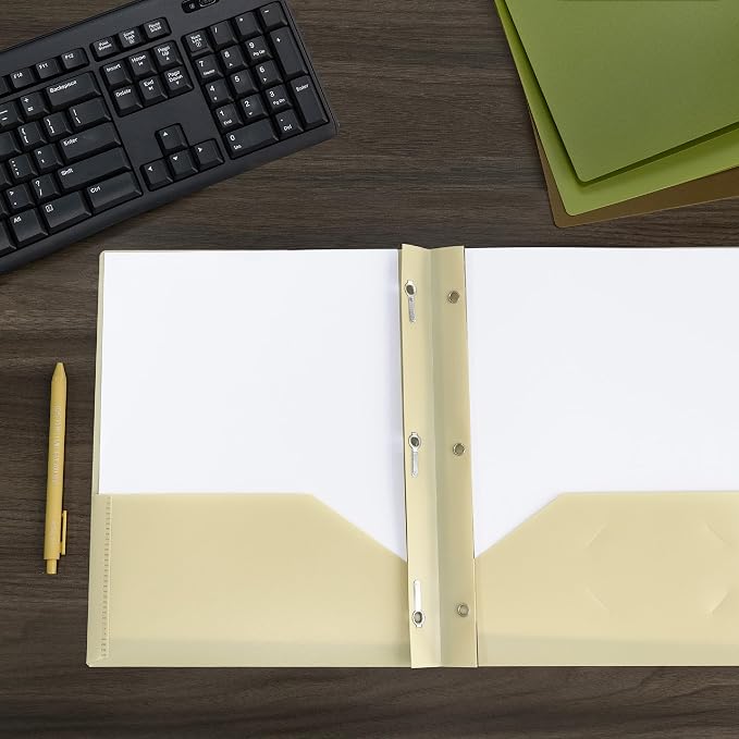 Mr. Pen- Plastic Folders with Pockets and Prongs, 5 Pack, Letter Size | Dark - Image 5