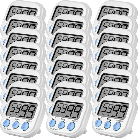 Weewooday 24 Pcs Digital Kitchen Timer Magnetic Timer Bulk On/Off Switch Minute by Weewooday