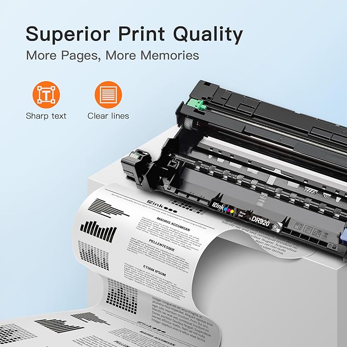 E-Z Ink Remanufactured Drum Unit Replacement for Brother DR920 Drum Unit DR-920 DR920 High Yield to use with HL-L6210DW HL-L5210DW HL-L6210DWT HL-L5210DN HL-L5210DWT Printer, 2 Black-DeskLoop Office