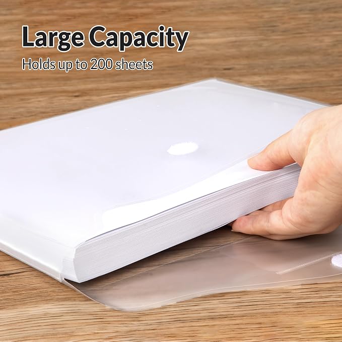 SUNEE 12 Pack Plastic Envelopes, Poly File Folders - Image 5