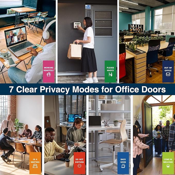 Name Plate for Desk& Office Door Sign, 7 Options Do Not Disturb, In A Meeting - Image 3