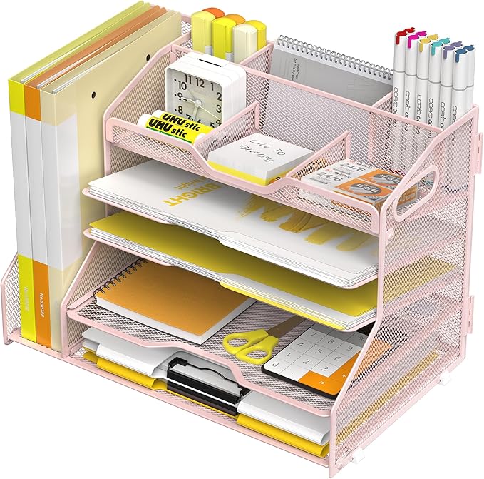 YINGHUA 5 Tier Paper Tray Letter Organizer by YINGHUA