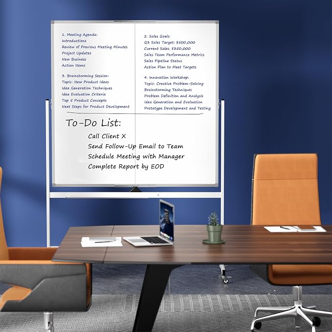 Large Rolling Whiteboard on Wheels - Image 9