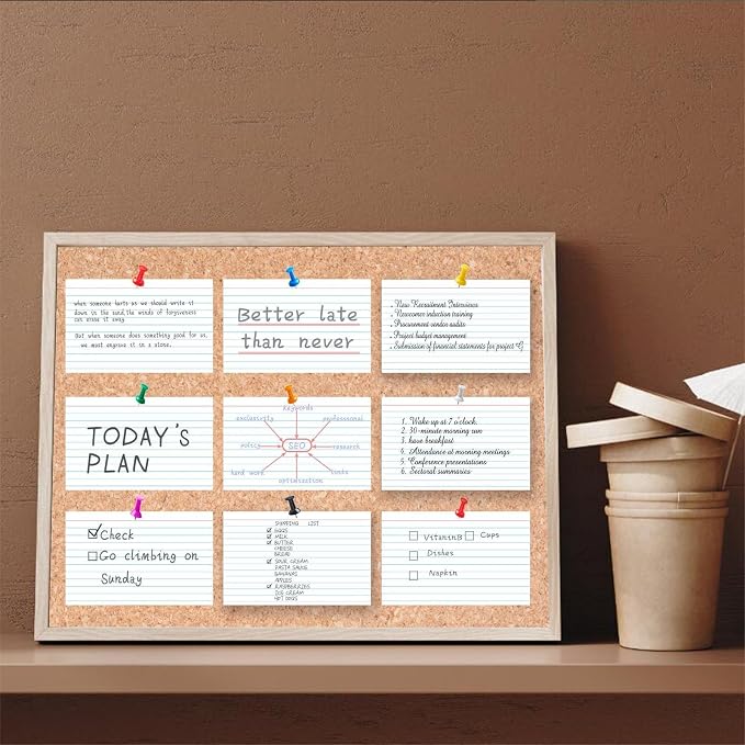 White Index Cards 5x7 Ruled, Lined Index Cards, Study Cards, Flashcards - Image 8