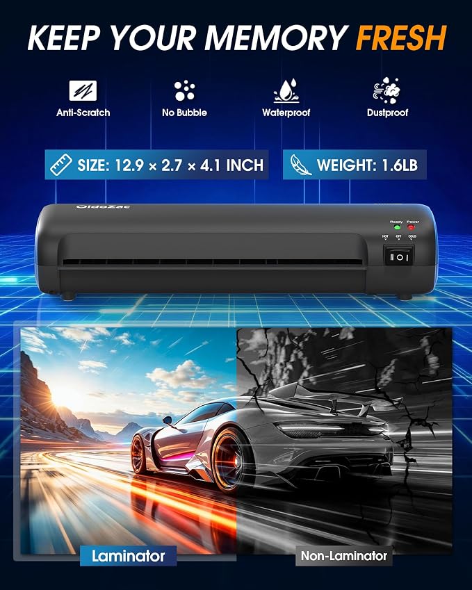 9 Inch Laminator Machine with Hot & Cold Modes, Portable Thermal Laminator A4 - Image 7