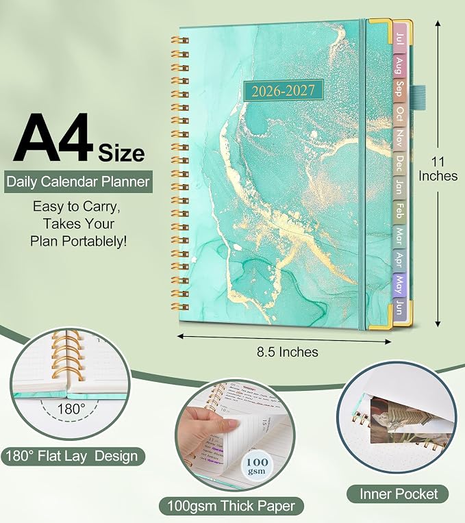 Academic Planner 2026-2027, Hardcover Weekly and Monthly Calendar Planner from - Image 4