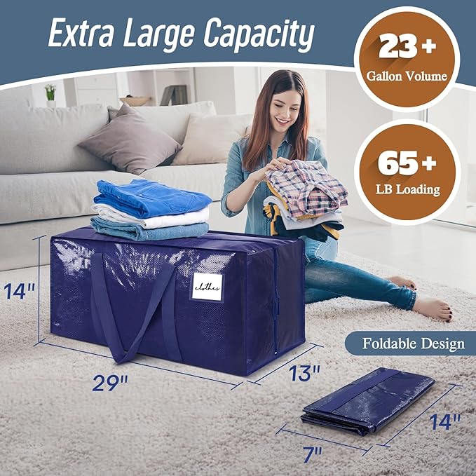 6 Pack Extra Heavy Duty Large Moving Bags - Image 3