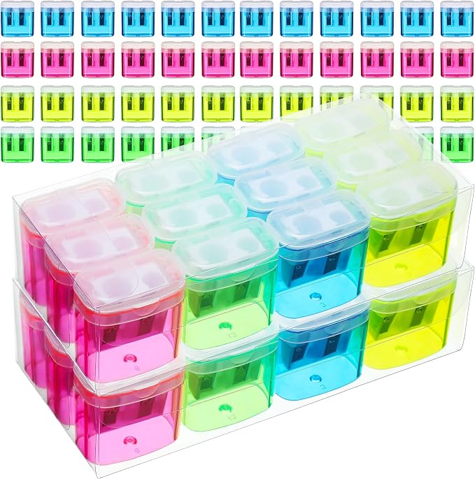 Tenare 120 Pcs Back to School Pencil Sharpeners Manual Double Hole Pencil by Tenare