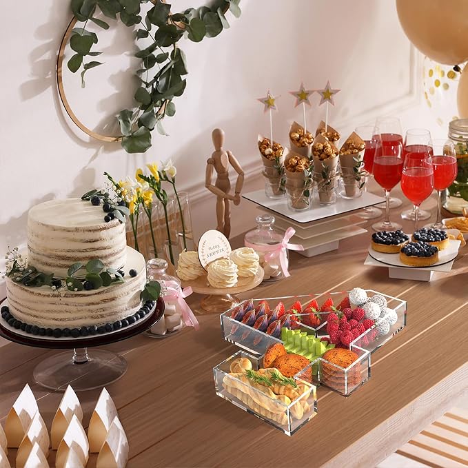 11" Acrylic Number Charcuterie Tray, Fillable Number Charcuterie Box - Image 6