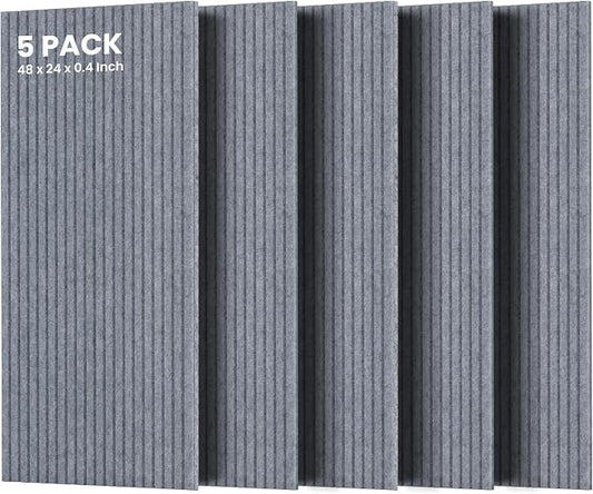 5 Pack Acoustic Panels, Premium Wall Sound Absorbing Panels, Decorative Sound by TO-TH