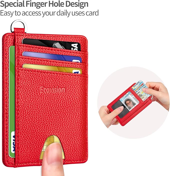 Slim Minimalist Front Pocket Wallet, RFID Blocking Credit Card Holder Wallet - Image 6