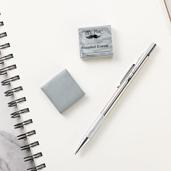 Mr. Pen- Kneaded Eraser Set, 4 Pack | Gray Moldable Art Erasers - Image 5