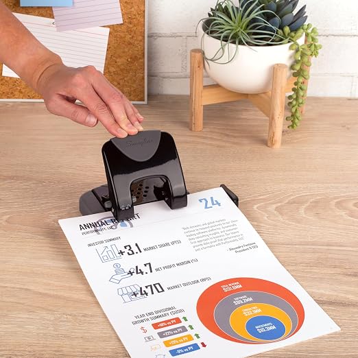 Swingline 2 Hole Punch, 20 Sheet Capacity Hole Puncher, Paper Punch, SmartTouch - Image 3