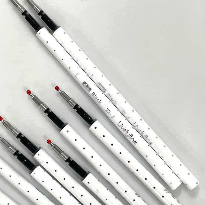 sencoo 10 Pack 0.7 mm Black Gel Ink Pen Replace Refills Retractable Roller Ball - Image 9