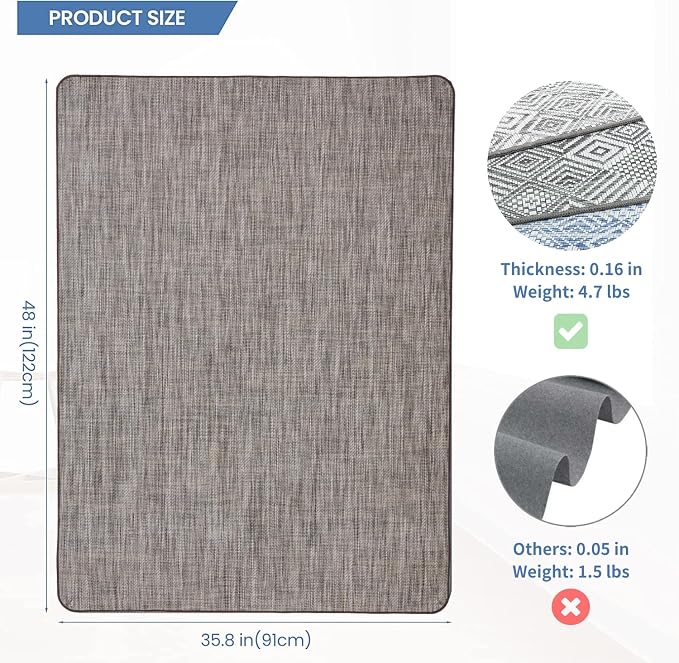 Chair Mat for Hardwood & Tile Floor, Anti Slip, Floor Protector for Home Office - Image 2