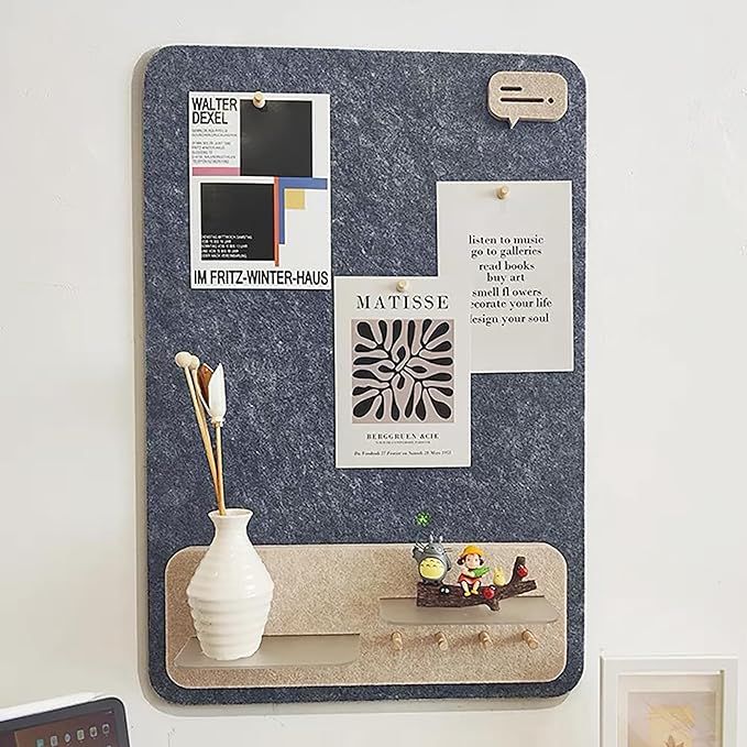 LIYAOLI Cute Boho Desk Accessories Decorative Felt Bulletin Board, 16 x 24 Inch by LIYAOLI