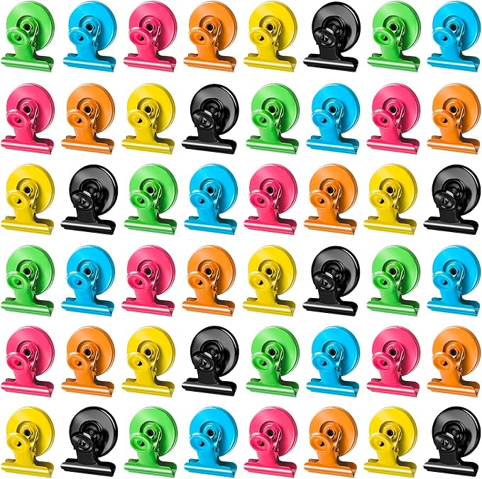 Grtard 48 Pack Magnetic Clips Heavy Duty, Colorful Magnet Clips by Grtard
