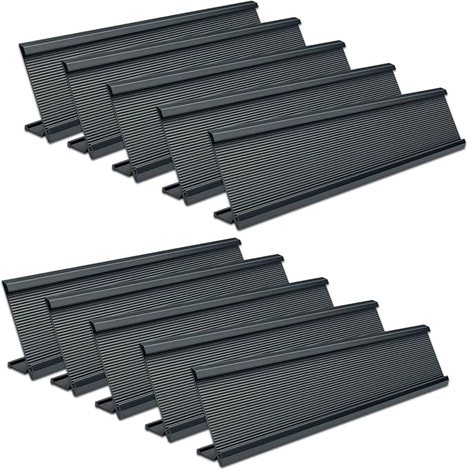 10 Pack 2" x 10" Aluminum Desk Name Plate Holder, Office Name Plate Holder by Unknown