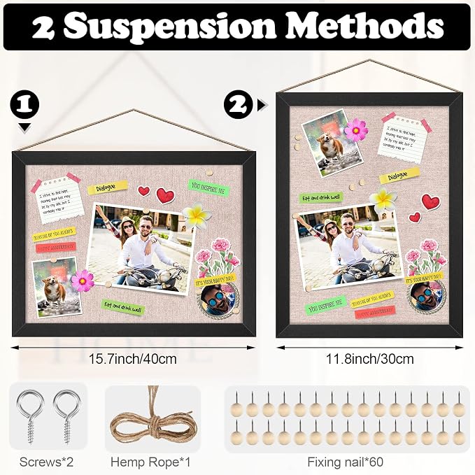 Teling 6 Pack Wood Bulletin Boards - Image 2